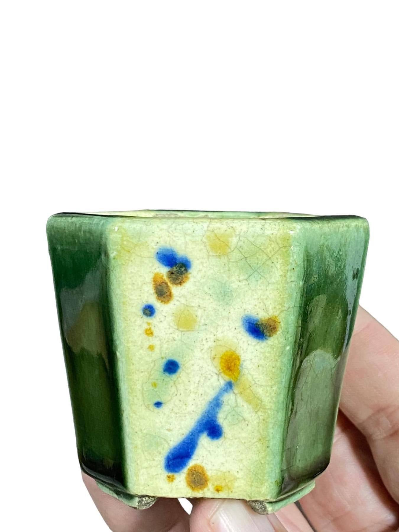 Satomi Terahata - Stunning Glazed Bonsai or Accent Pot (2-1/2” wide)