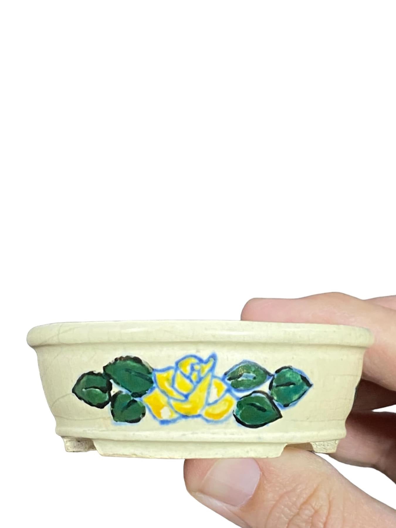 Ikegami - Painted Bowl Bonsai Pot (3-1/16" wide)