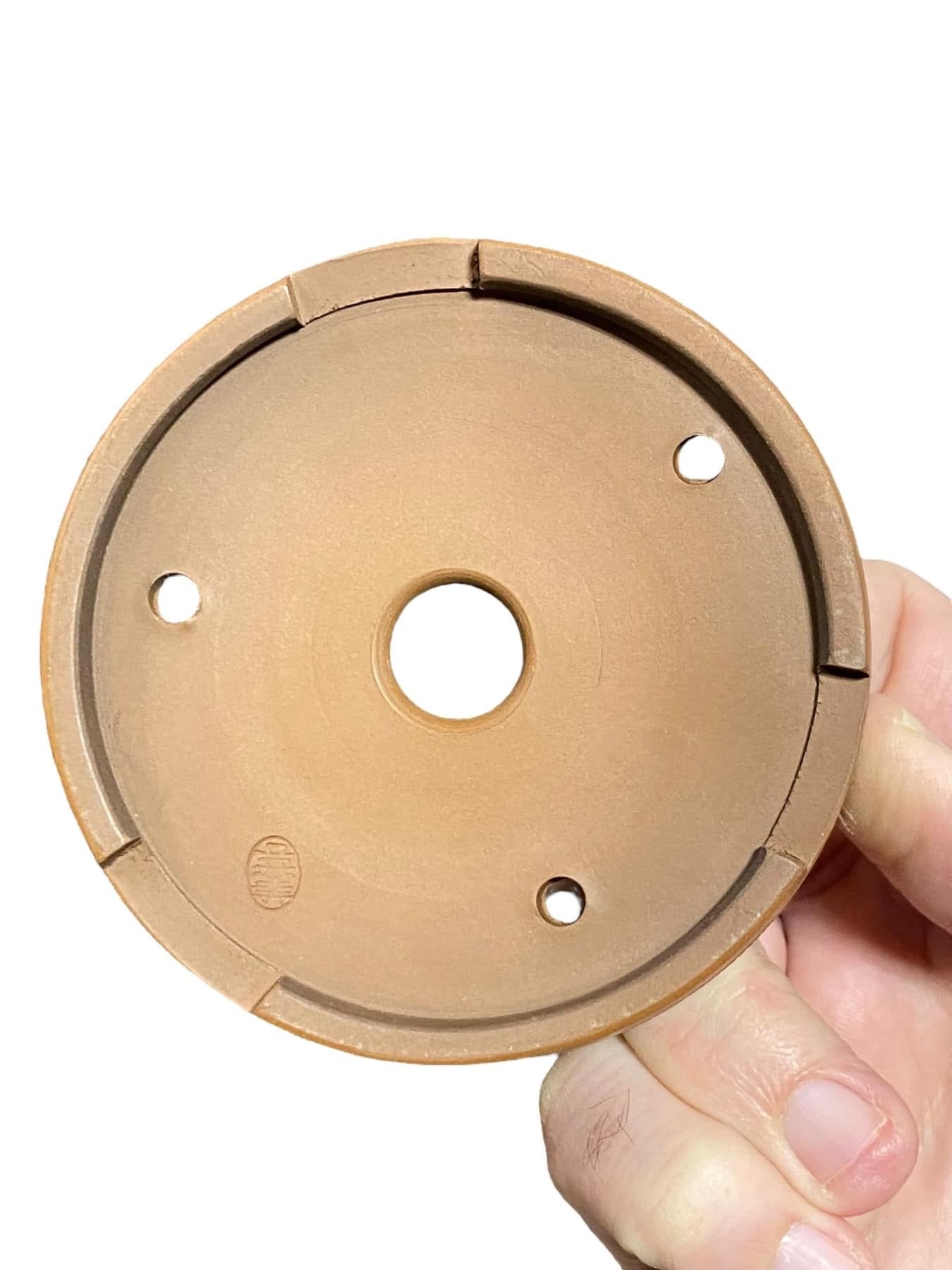 Bigei - Etched Round Style Bonsai Pot (3-1/2” wide)