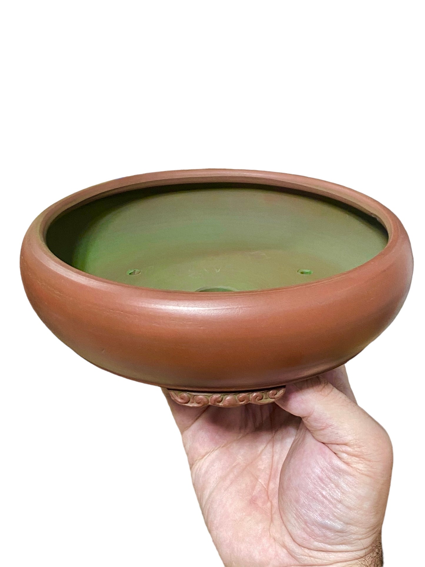 Bigei - New Large Footed Round Style Bonsai Pot (7-3/8" wide)