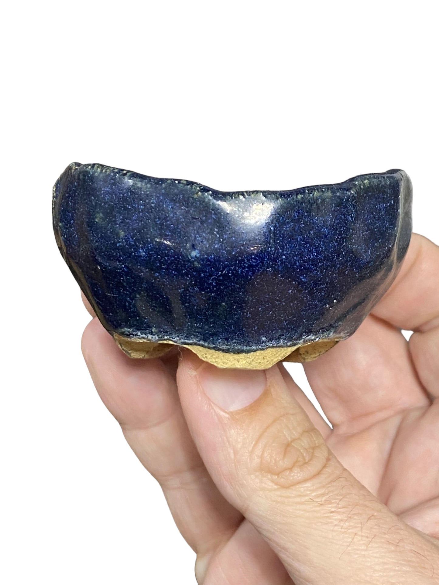 Housen - Ruri Blue Glazed Bowl Bonsai or Accent Pot (2-5/8" wide)