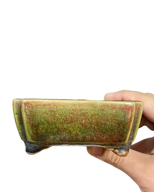Heian Kosen - Highly Collectible Glazed Bonsai Pot (4-9/16” wide)