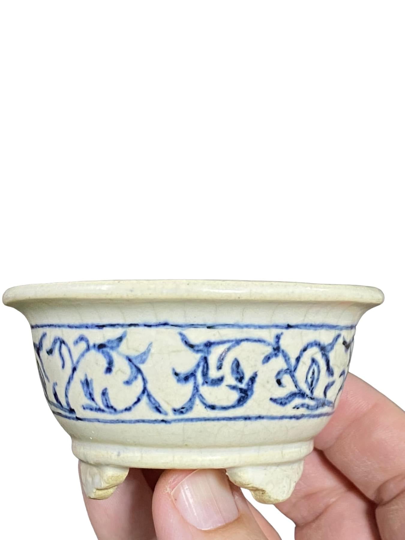 Ikegami - Painted Bowl Bonsai Pot (3-3/8" wide)
