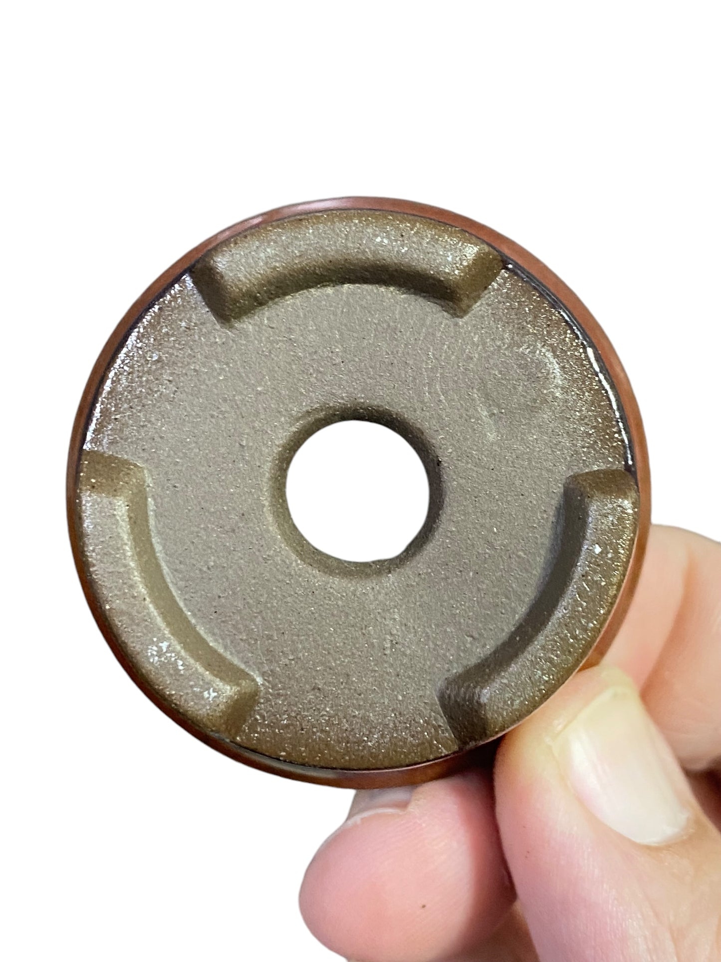 Japanese - Mame Crimson Glazed Bowl Bonsai Pot (2-1/16" wide)