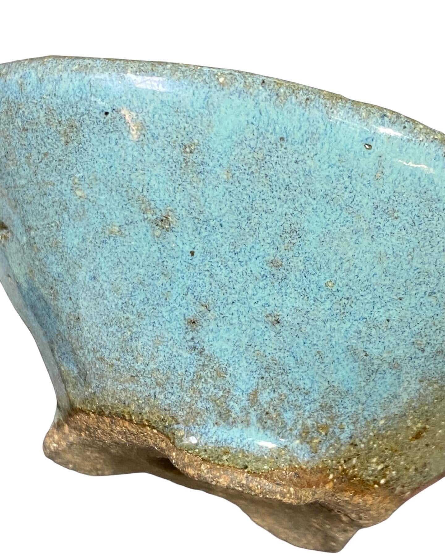 Kotobuki - Teal Glazed Bonsai Pot (3-1/16” wide)