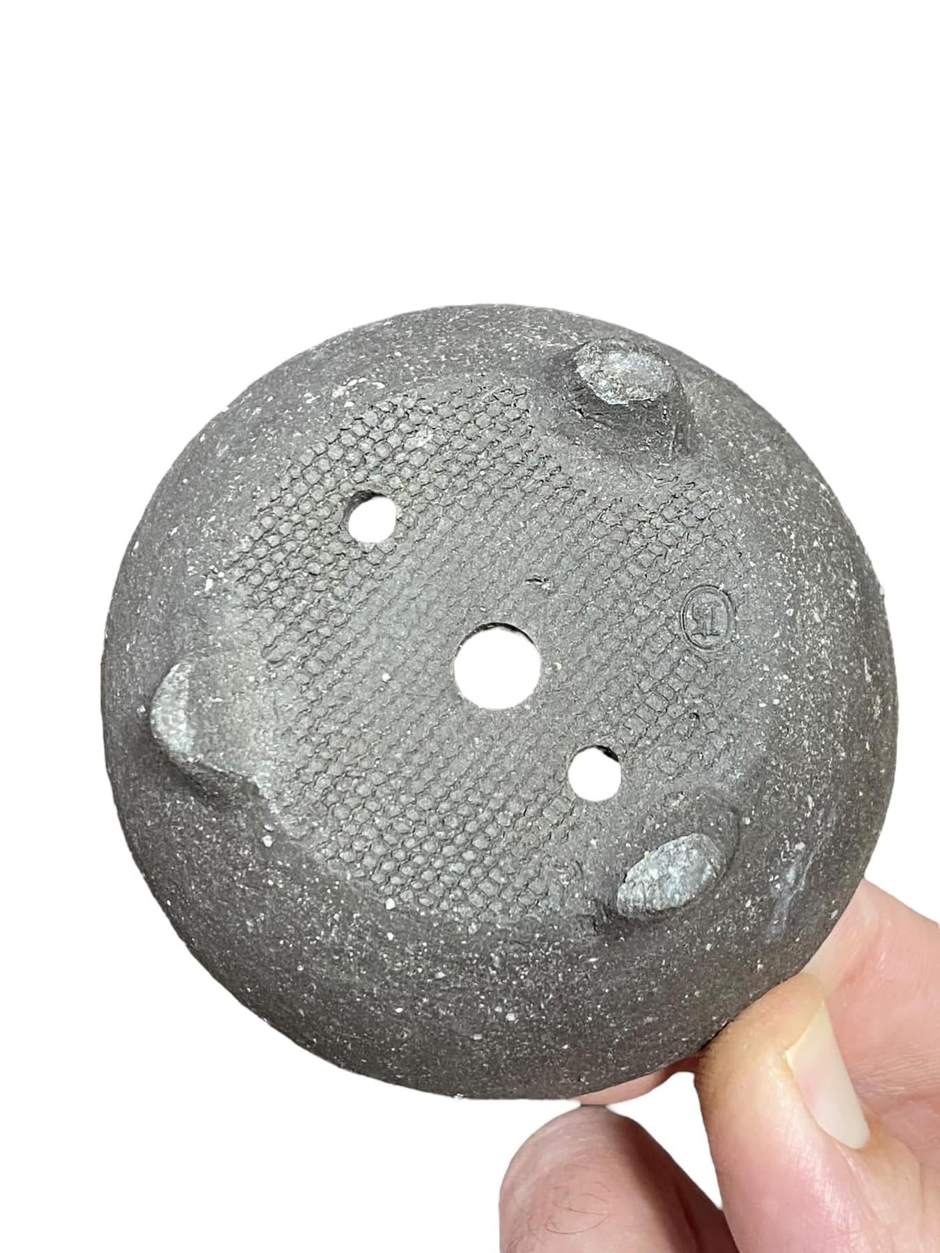 Heian Kosen - Unglazed Round Bonsai or Accent Pot (3-1/8" wide)