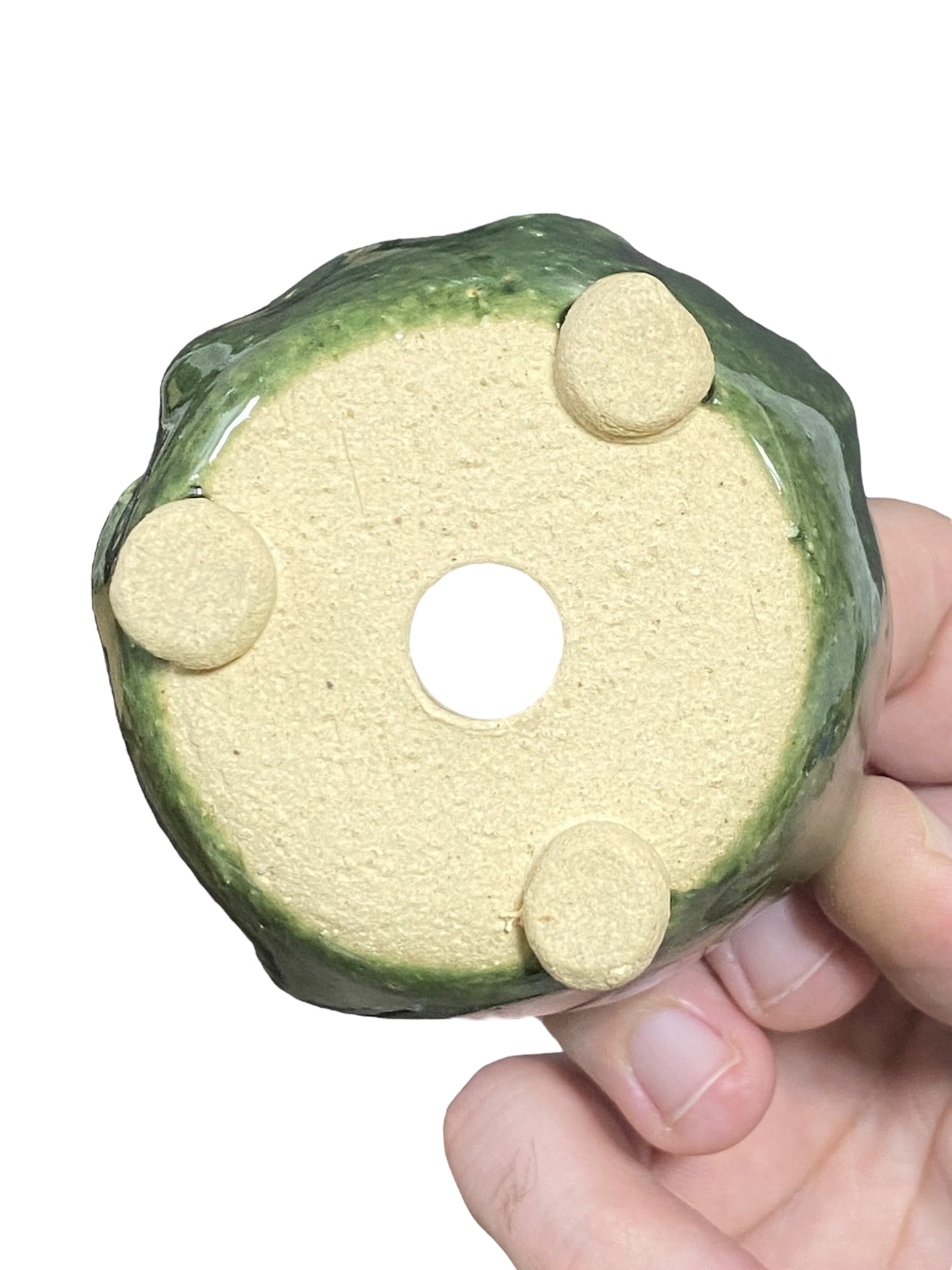 Shoseki - Glazed Footed Bowl Bonsai or Accent Pot (3" wide)