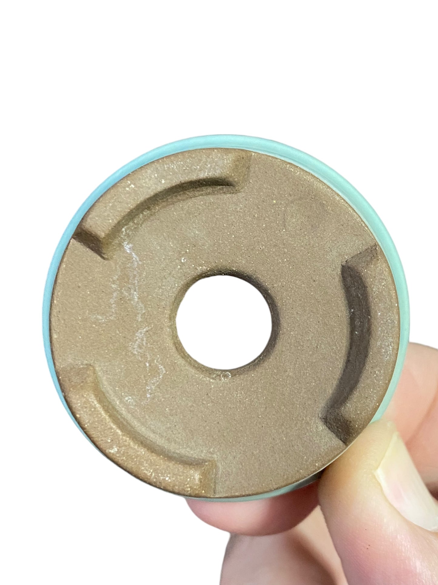 Japanese - Mame Light Blue Glazed Bowl Bonsai Pot (2-1/16" wide)