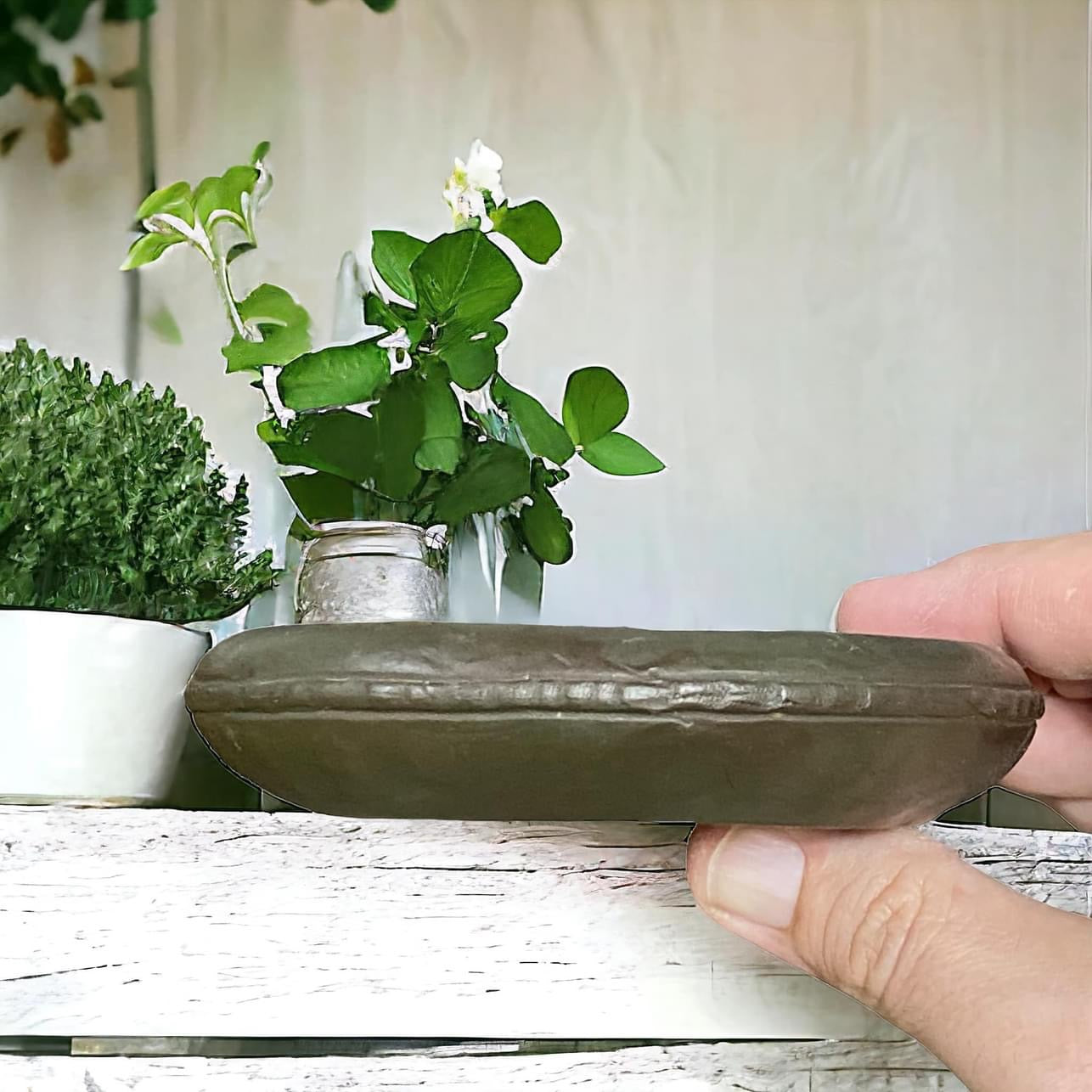 Bigei - Hammered Style Drum Bonsai Pot (4-1/2” wide)