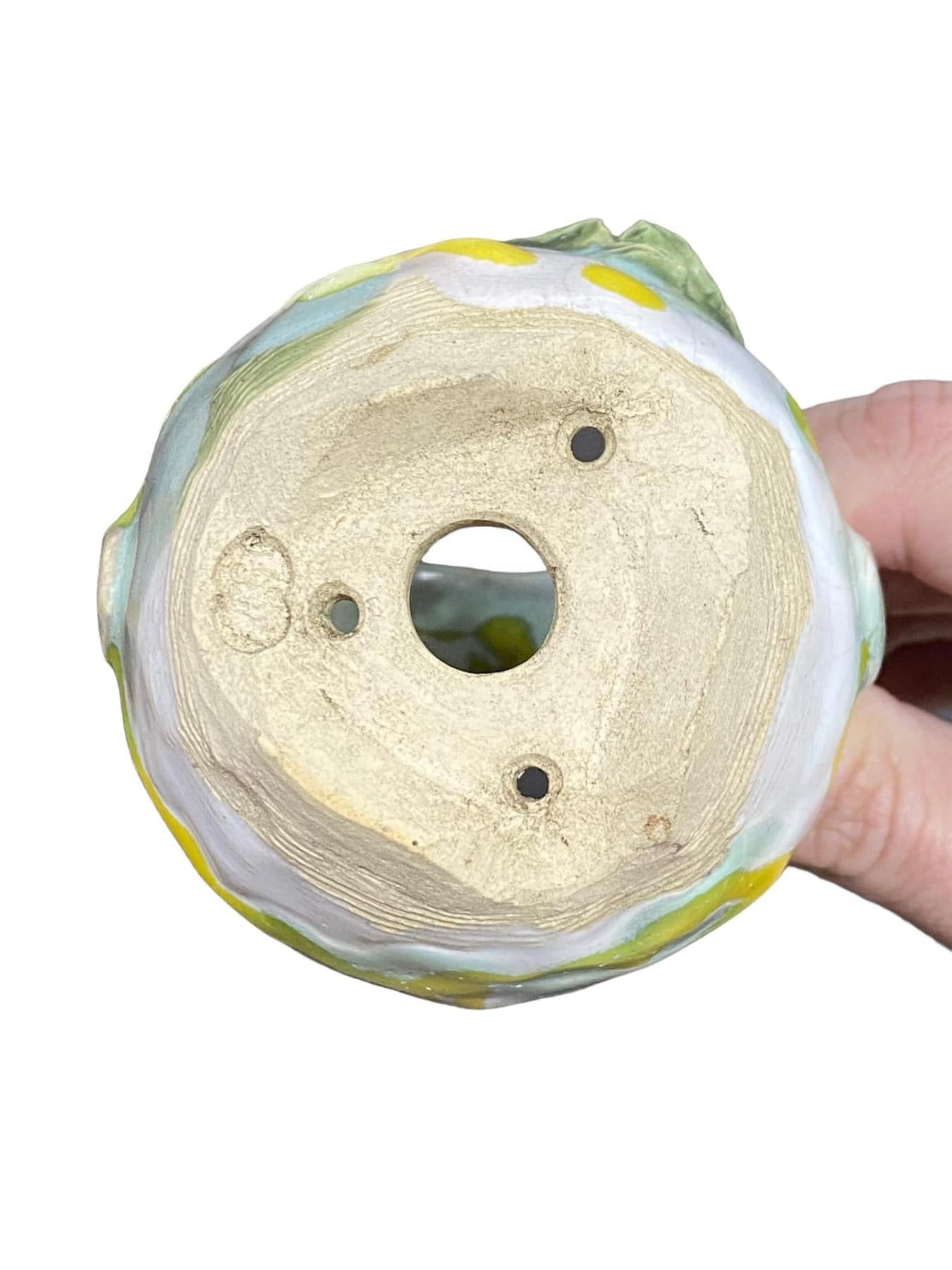 Masashi - Flower Bonsai or Accent Pot with Frog (3-1/8" wide)