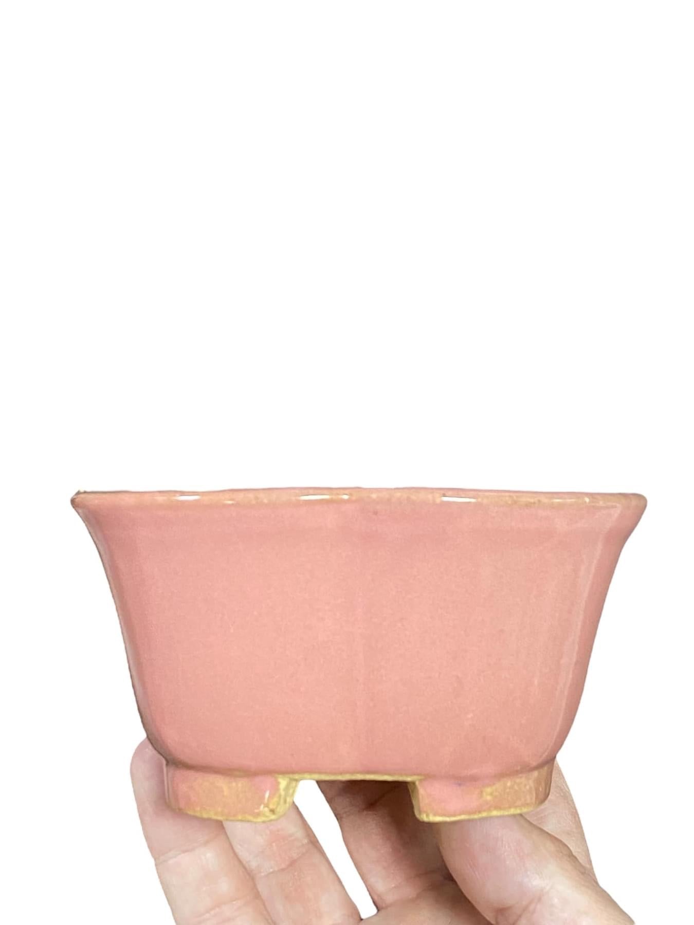 Shibakatsu - Glazed Flower Shape Bonsai Pot