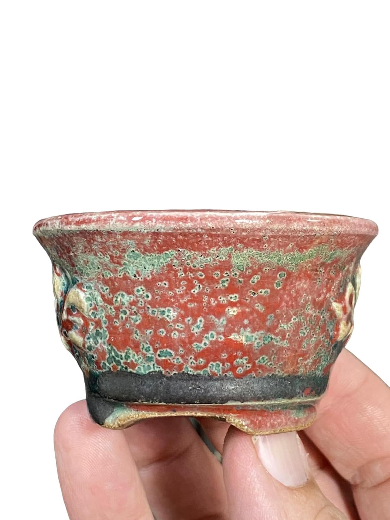 Tosui - Handmade Glazed Bowl Style Bonsai Pot (2-7/8” wide)