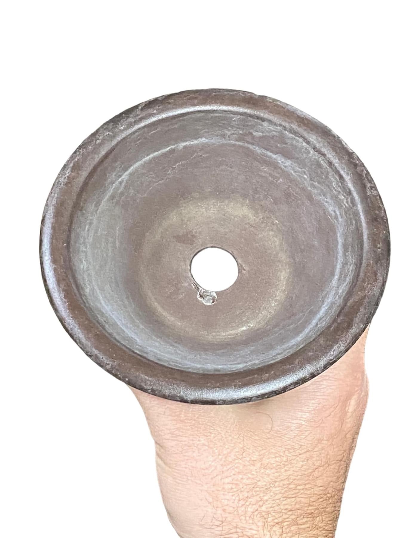 Yamaaki - Classic Unglazed Bowl Bonsai Pot (Patina)