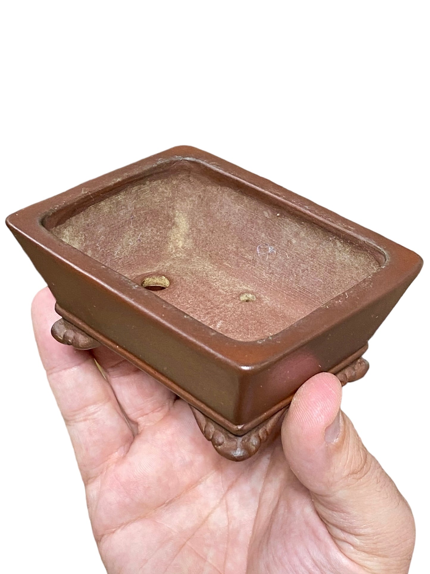 Yamaaki - Classic Unglazed Footed Rectangle Bonsai Pot