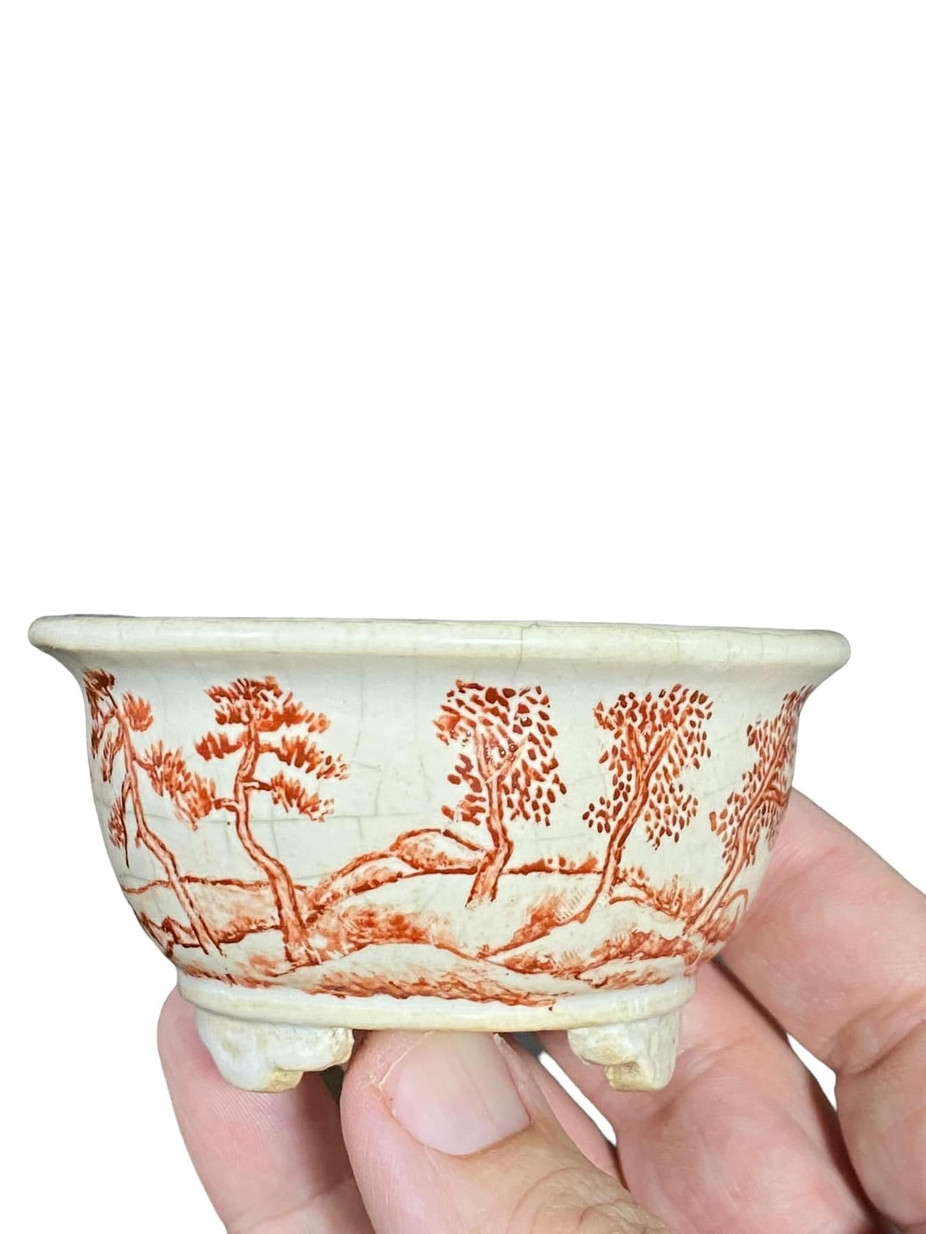 Ikegami - Painted Bonsai Pot (3-1/4" wide)