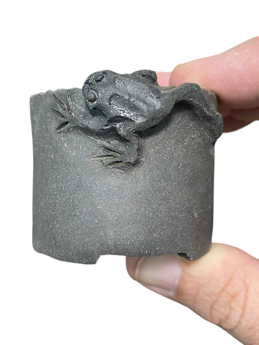 Takudo - Unglazed Frog Mame Bonsai or Accent Pot