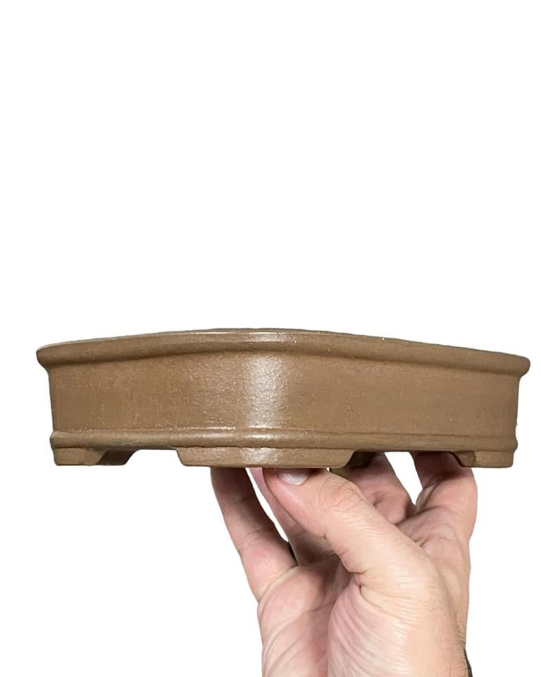 Zenigo - Fantastic Classic Banded Rectangle Bonsai Pot (7-3/8” wide)