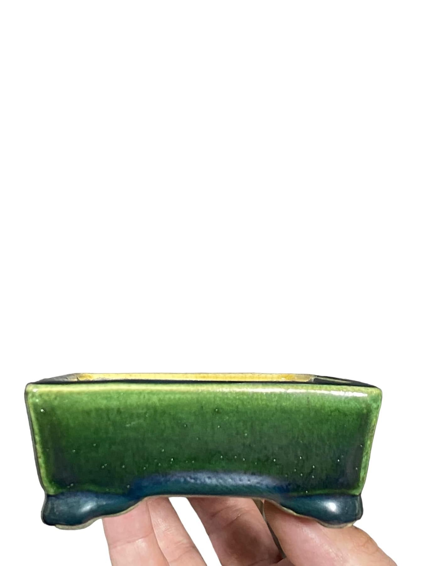 Satomi Terahata - Exhibition Quality Rectangle Bonsai Pot (5-7/8” wide)