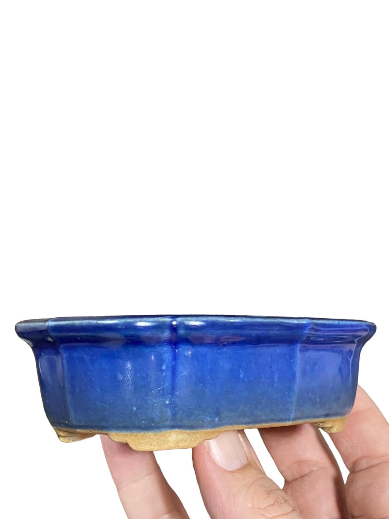 Taisyou - Old Glazed Mokko Bonsai Pot (5-1/4" wide)