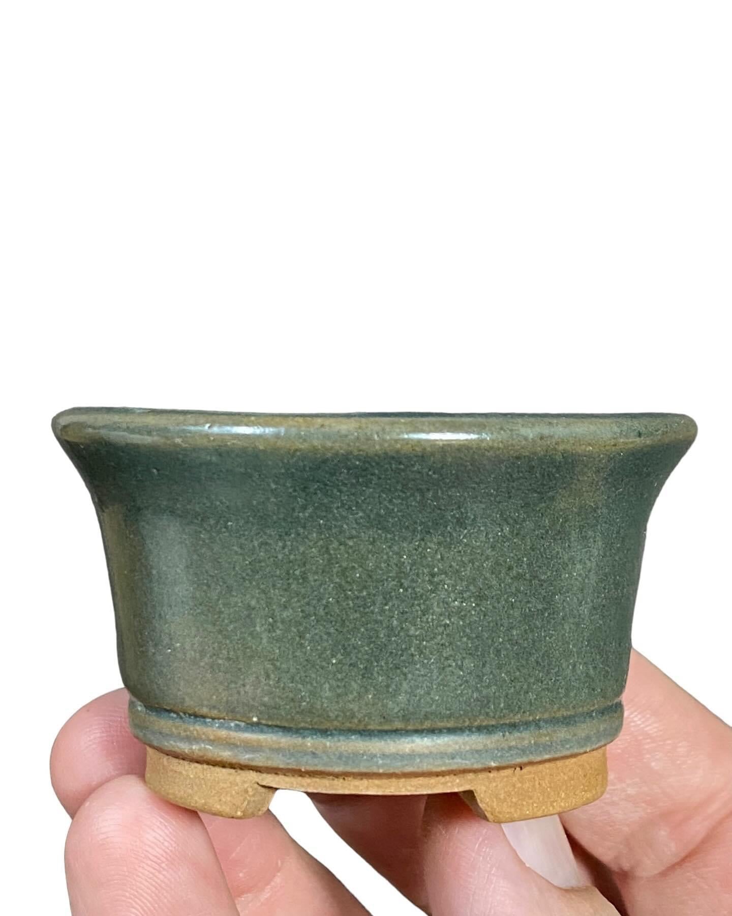 Hikari - Cool Glazed Mame Bonsai Pot (2-11/16” wide)