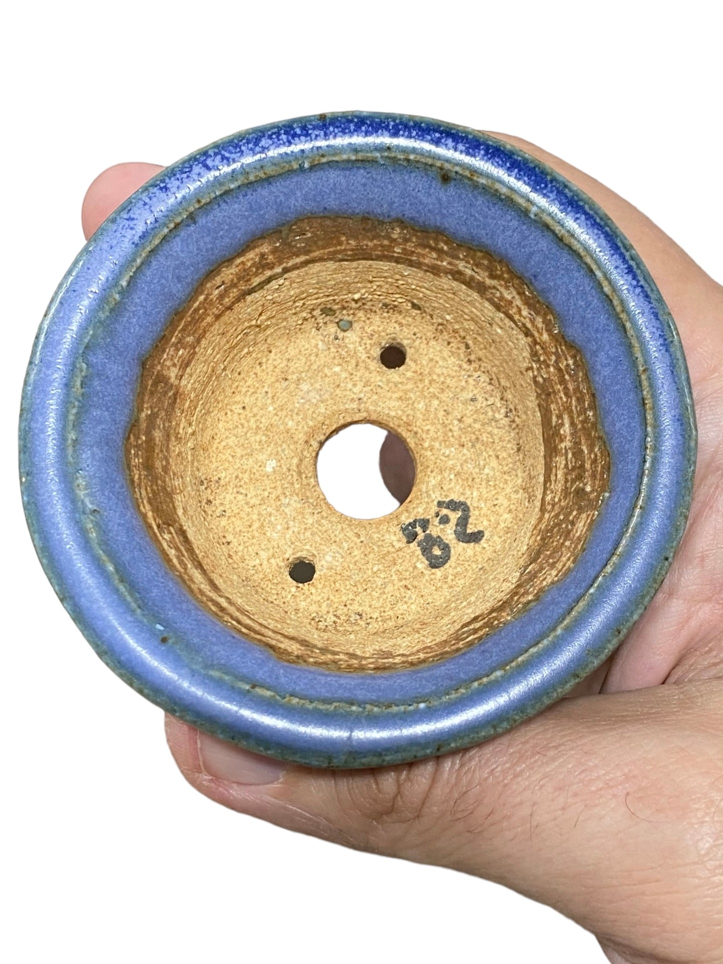 Hattori - Rare Periwinkle Footed Round Bonsai Pot