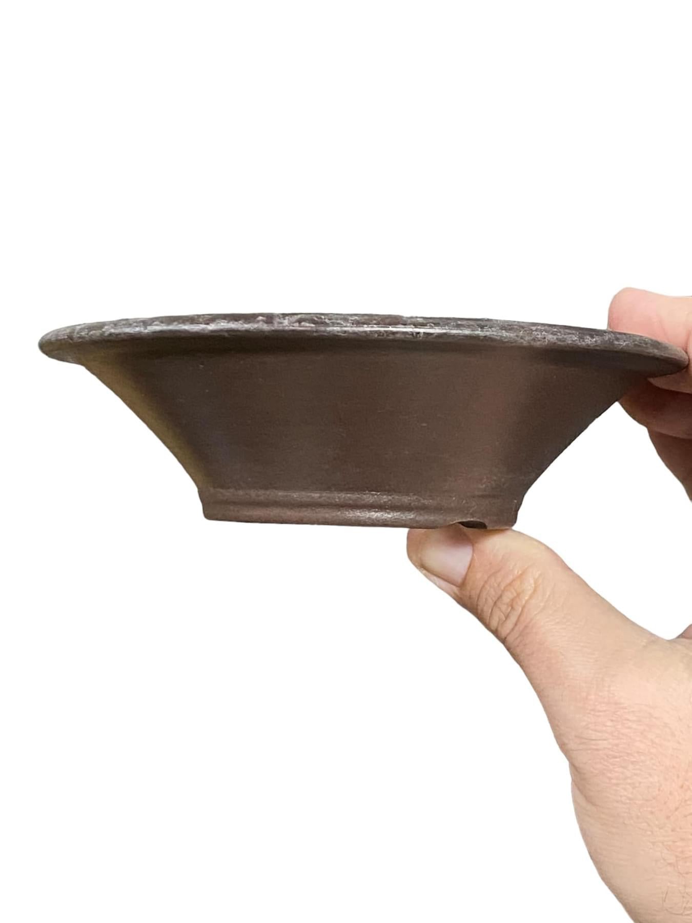 Yamaaki - Classic Unglazed Bowl Bonsai Pot (Patina)
