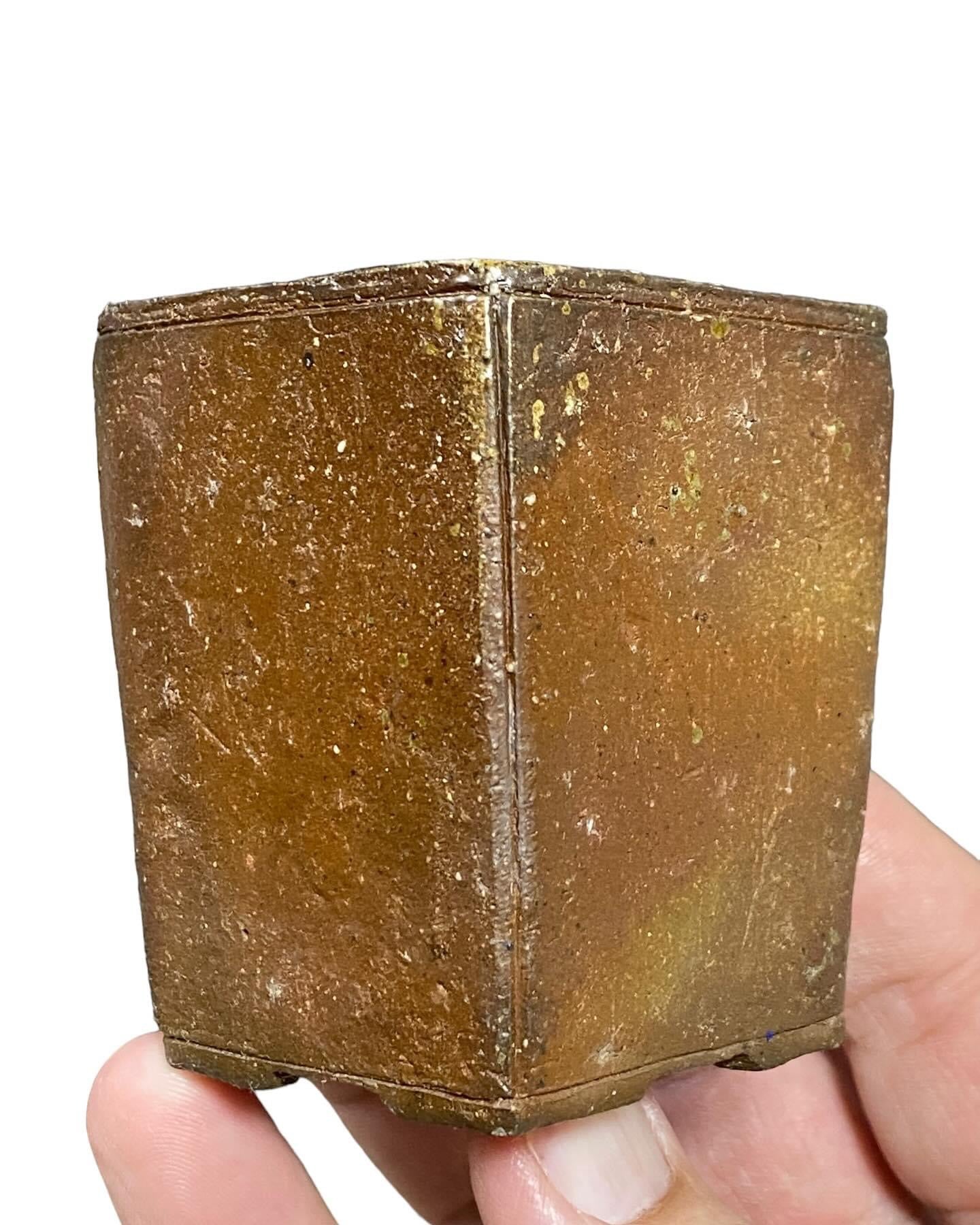 Bizen Yoshihiro - Rare and Aged Cascade Bonsai Pot (2-1/8” wide)