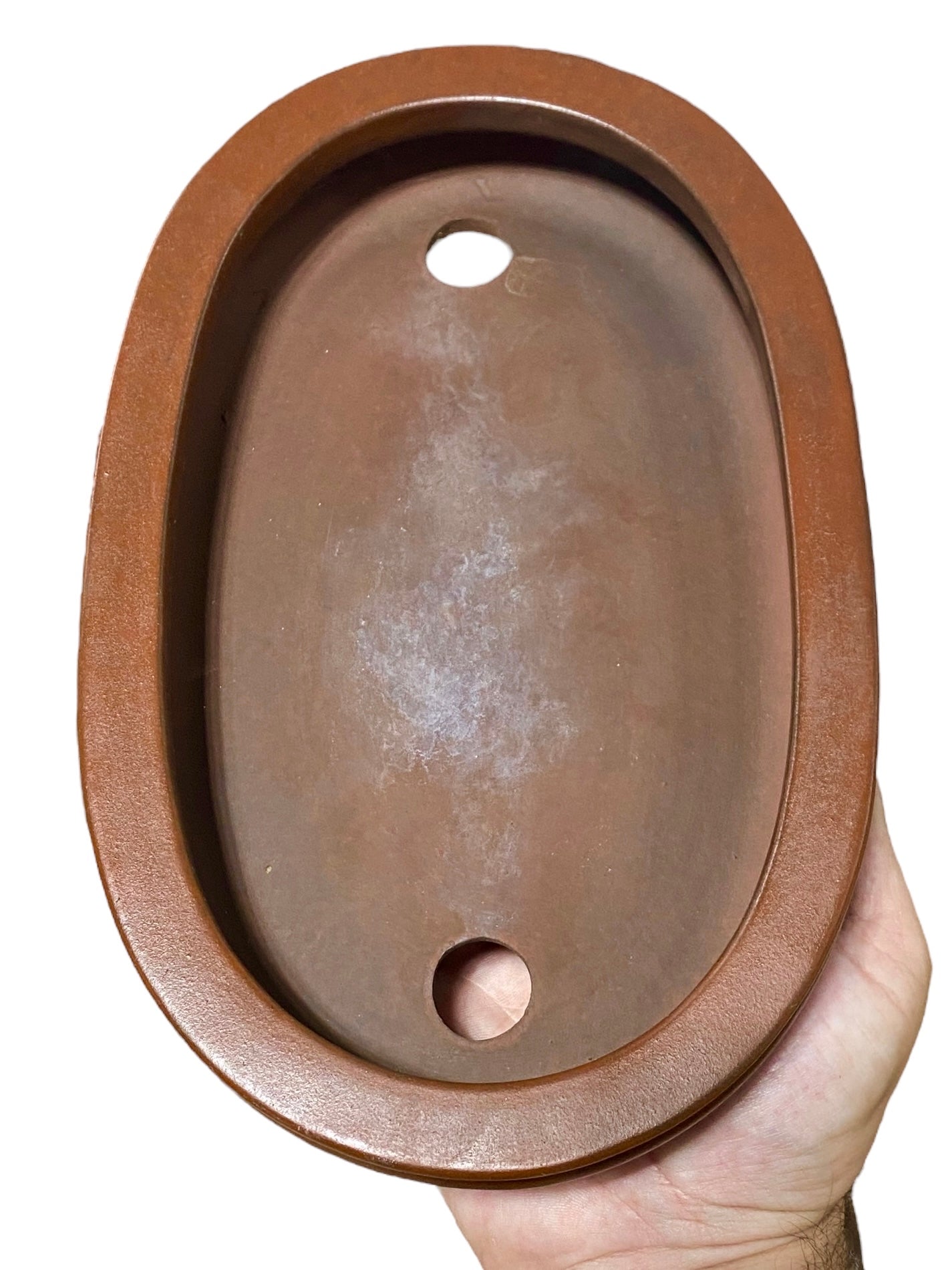 Yamaaki - Large Unglazed Footed Oval Bonsai Pot
