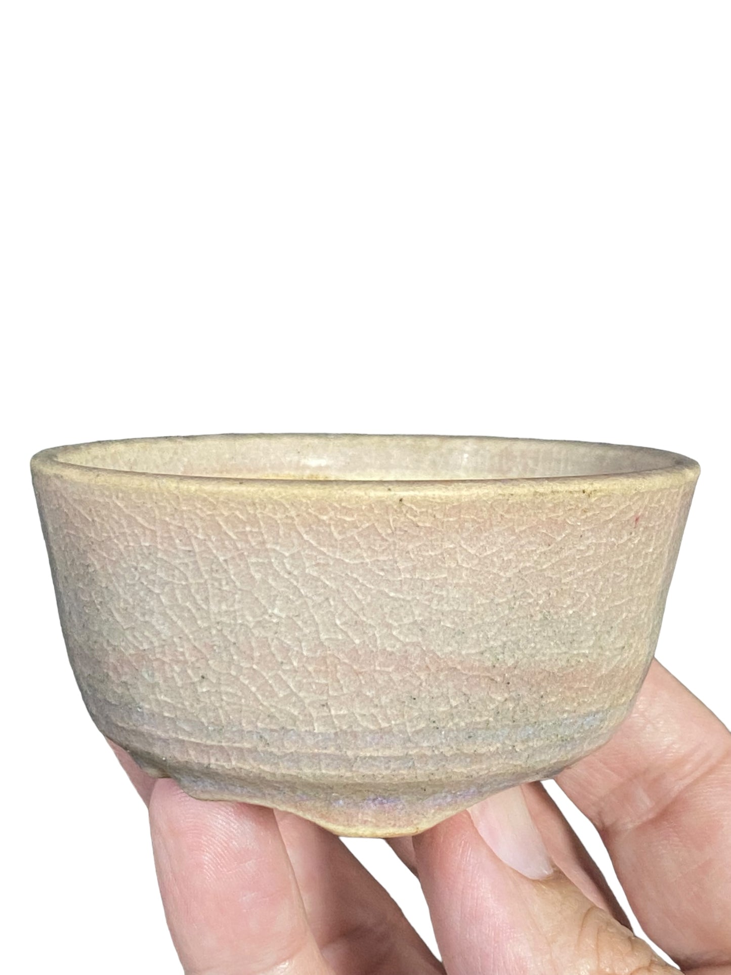 Isso - Light Pastel Glazed Bowl Bonsai Pot (3-1/8” wide)