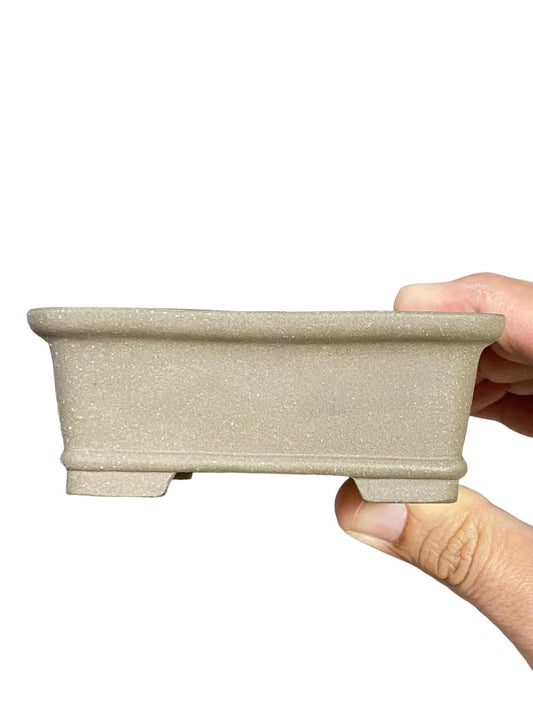 Hokidou - High Quality Unglazed Rectangle Bonsai Pot (4-1/16” wide)