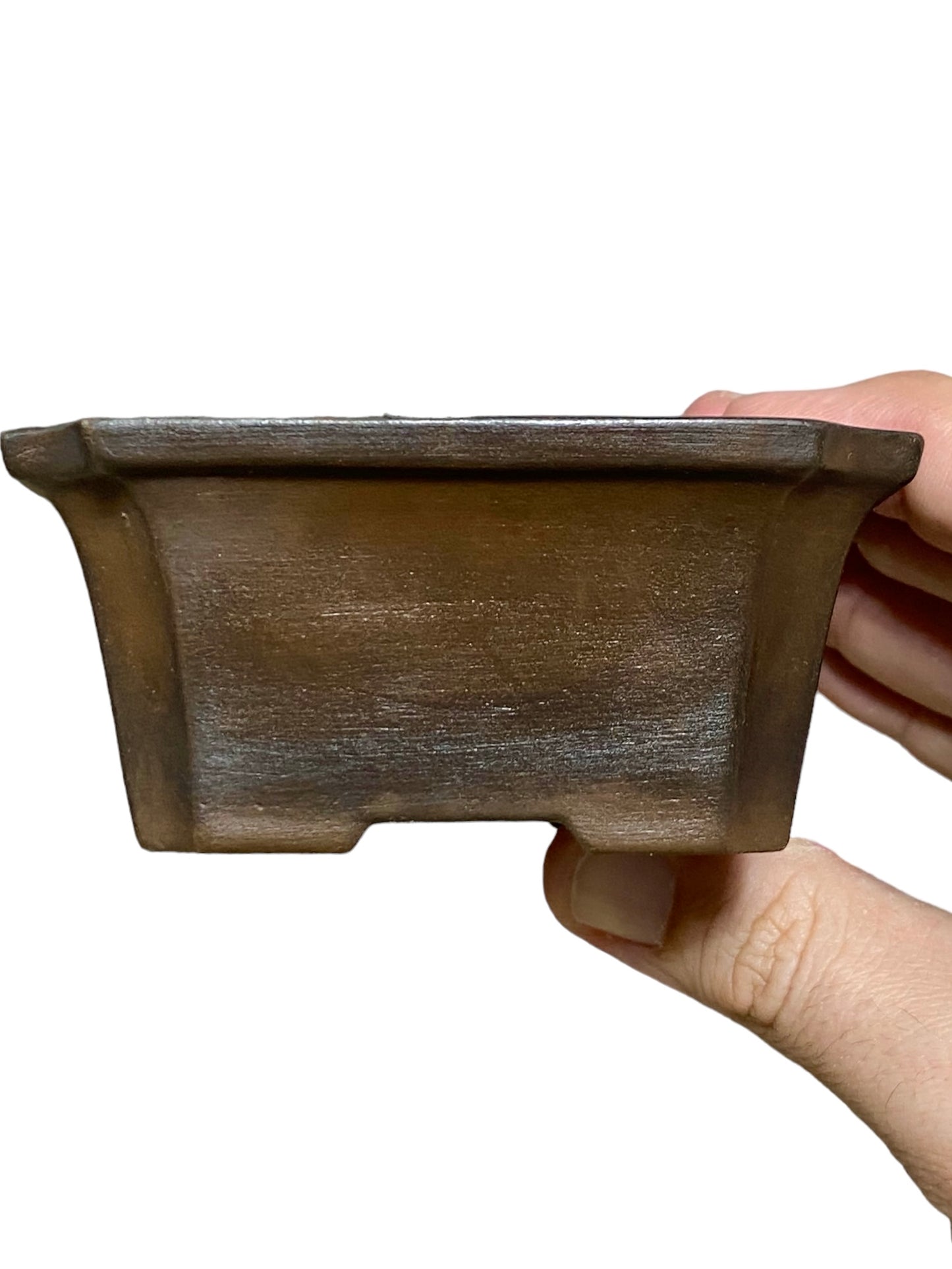 Unsigned - Beveled Corner Square Bonsai or Accent Pot