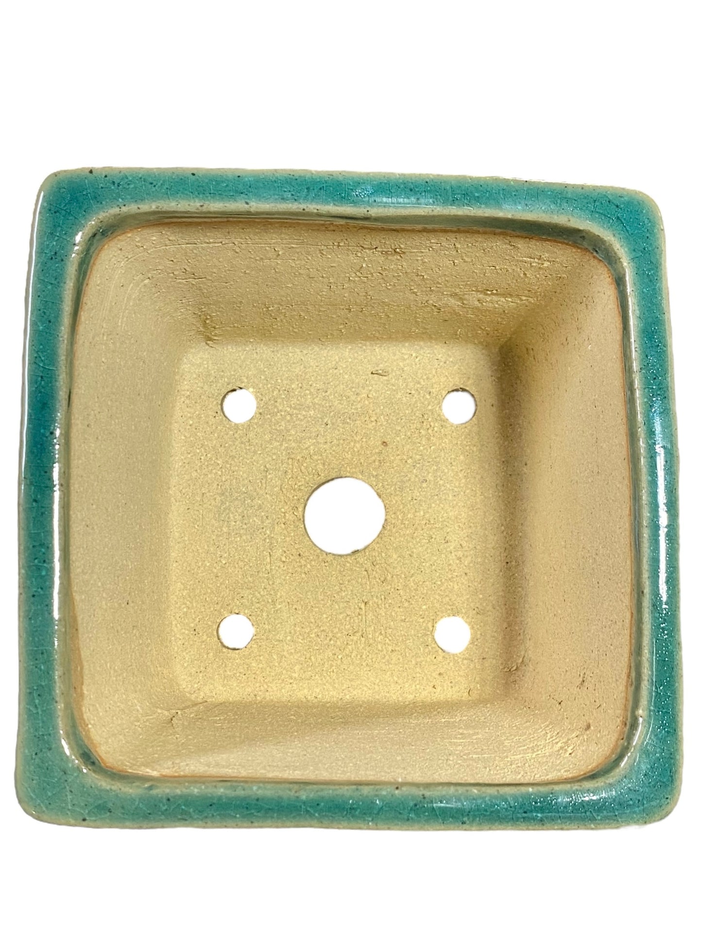 Shibakatsu - Exhibition Quality Crackle Glazed Bonsai Pot (5-1/4” wide)