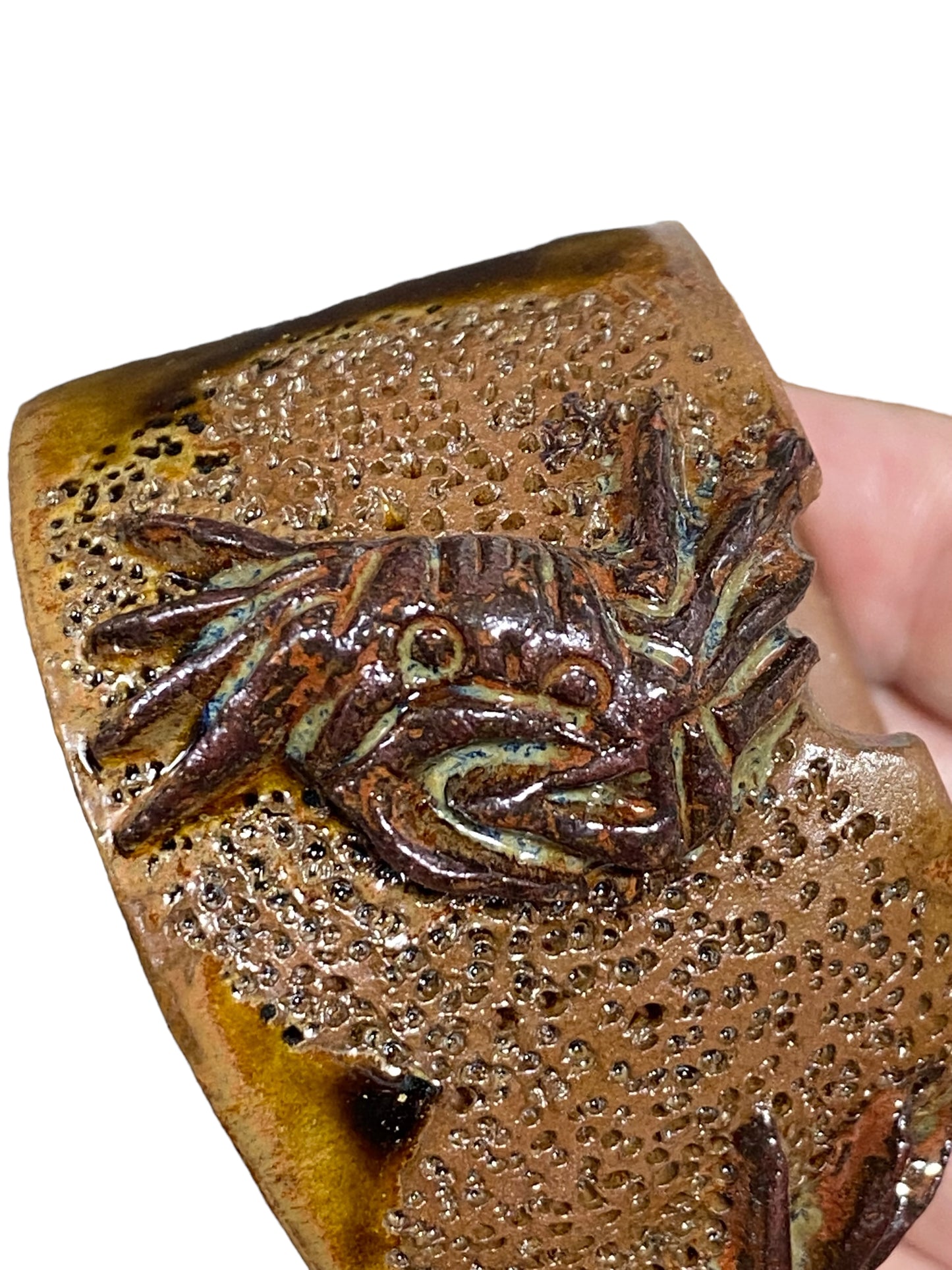 Takudo - Glazed Crabs Mame Bonsai or Accent Pot