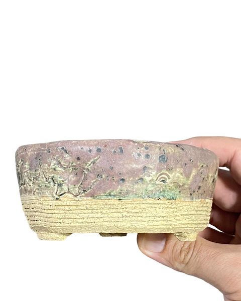 Koto Chukan - Old Thick Round with Carvings and Patina (4-3/4" wide)