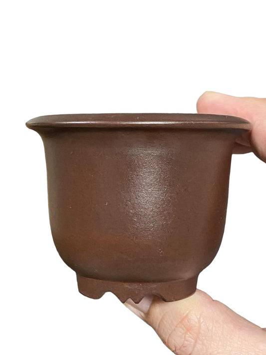 Yamaaki - Rare Small “Bell” Tulip Bonsai Pot with Patina