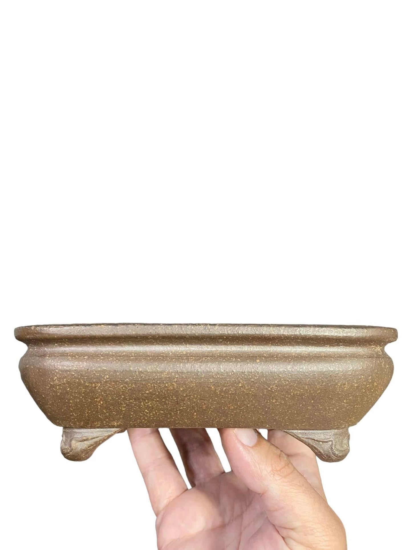 Gyozan - Beautiful and Rare Rectangle Bonsai Pot (6-7/8" wide)