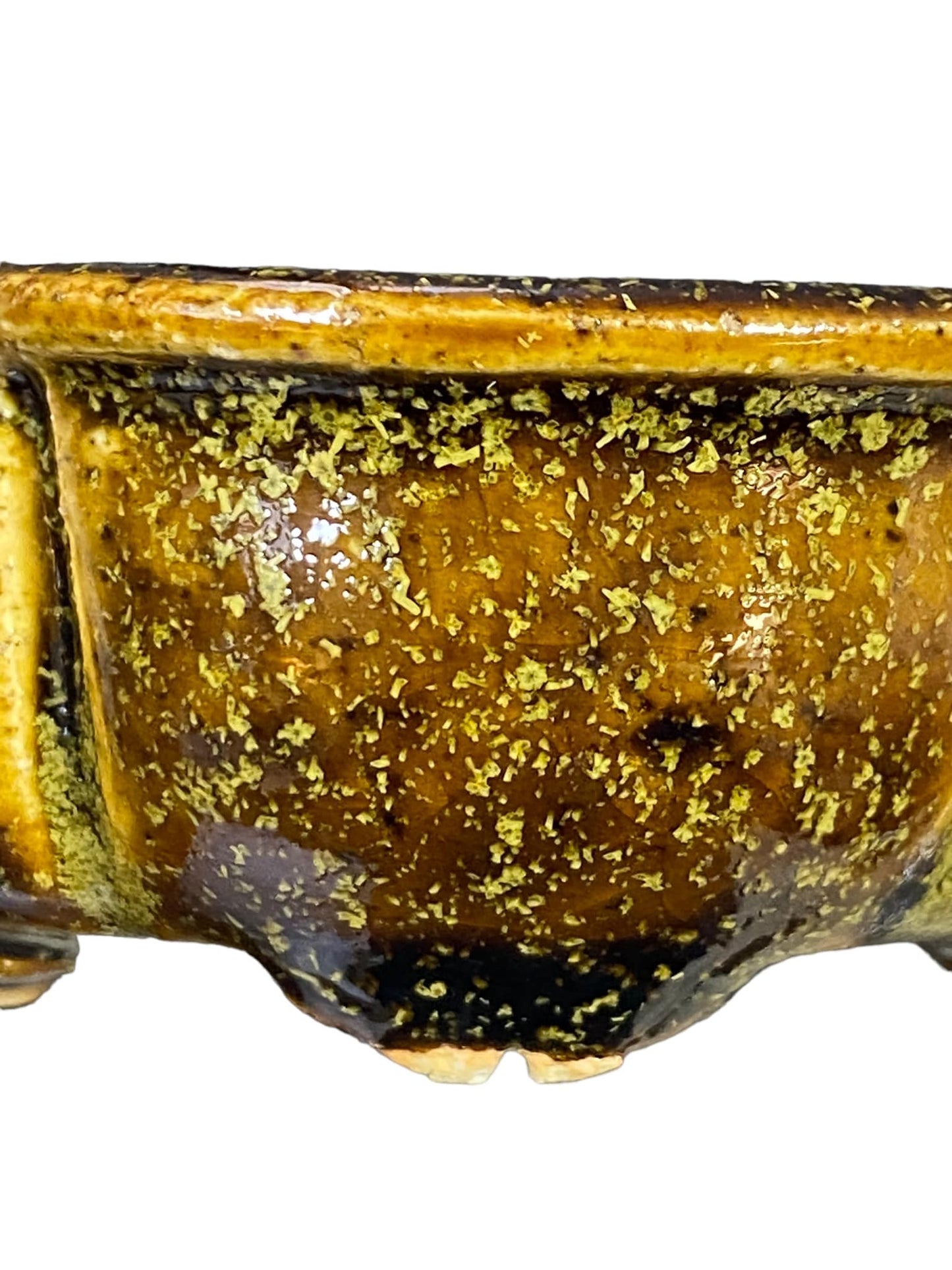 Kiyoshi Kiowai “Fuka” -  Stellar Gold Glazed Mokko Bonsai Pot (2-7/8" wide)