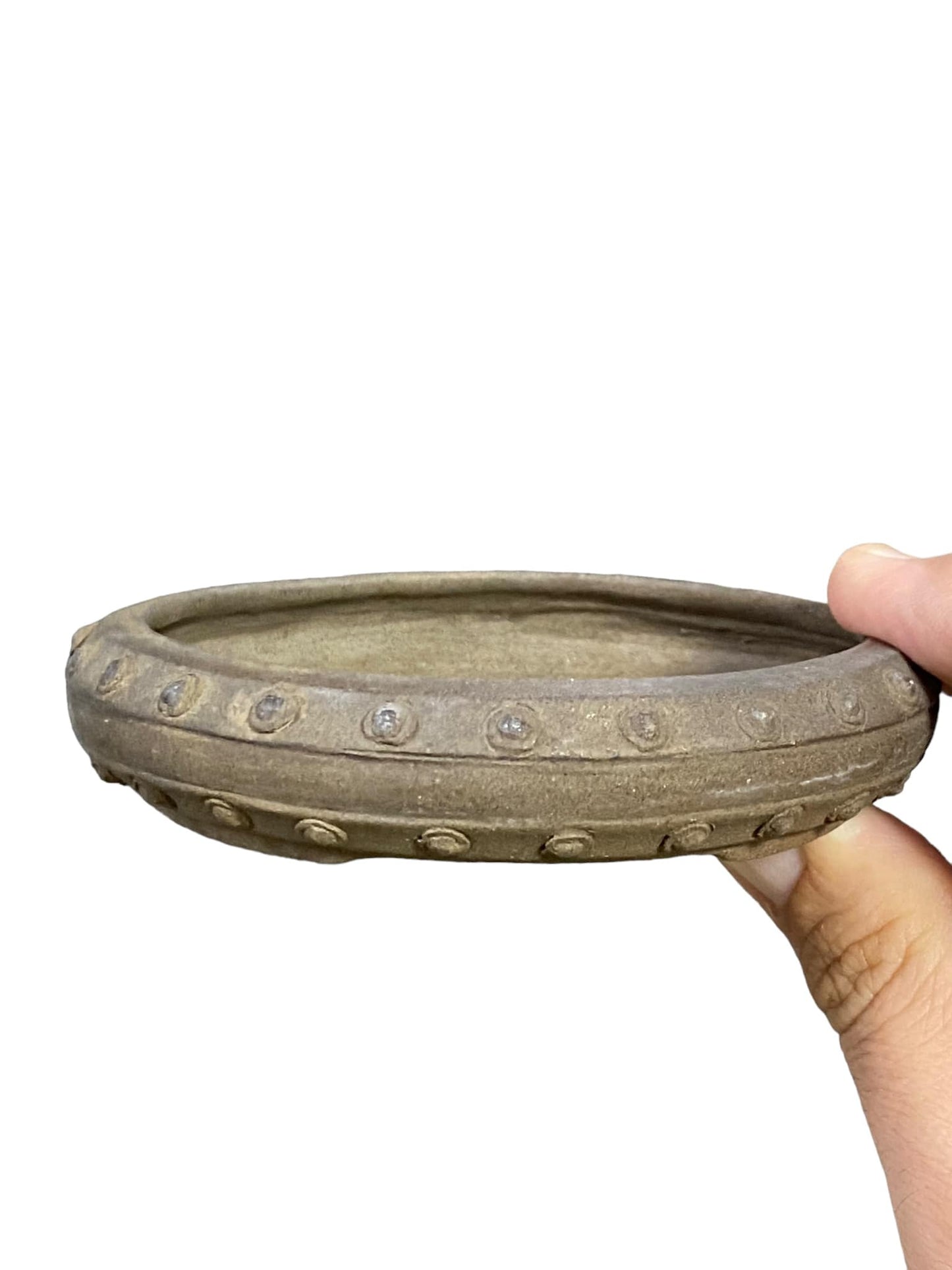 Japanese - Riveted Drum Style Bonsai Pot (4-1/4" wide)