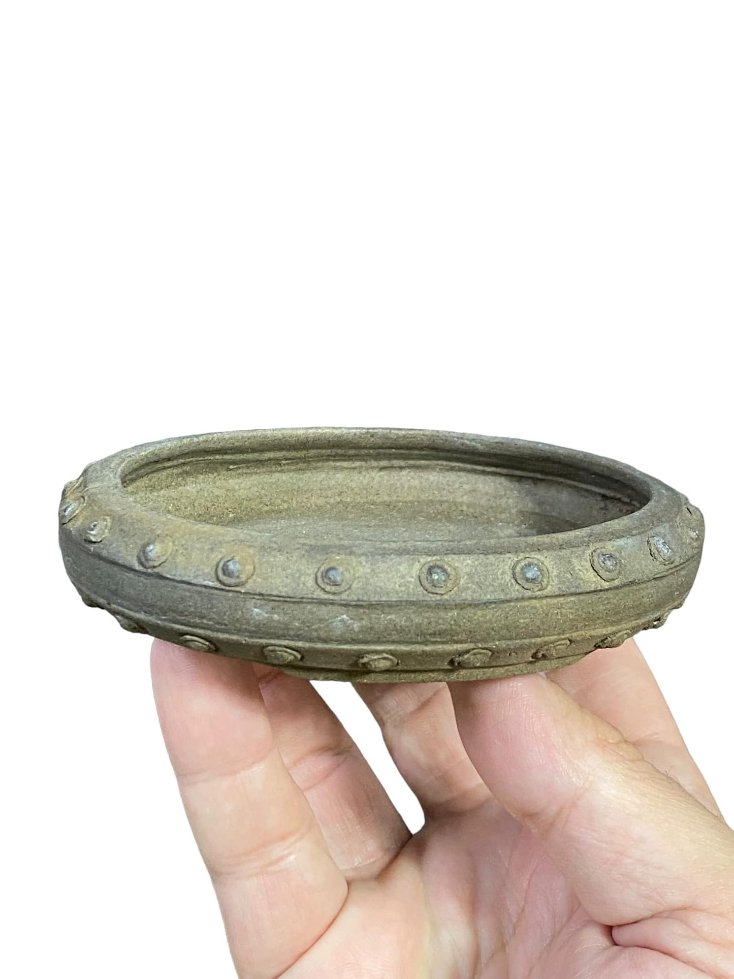 Japanese - Riveted Drum Style Bonsai Pot (4-1/4" wide)