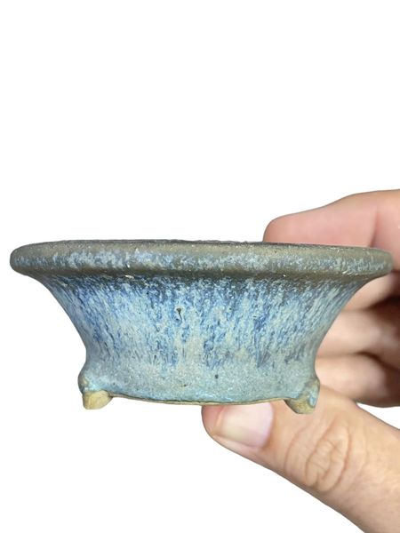 Japanese - Mame Footed Bowl Bonsai Pot (3-3/16" wide)