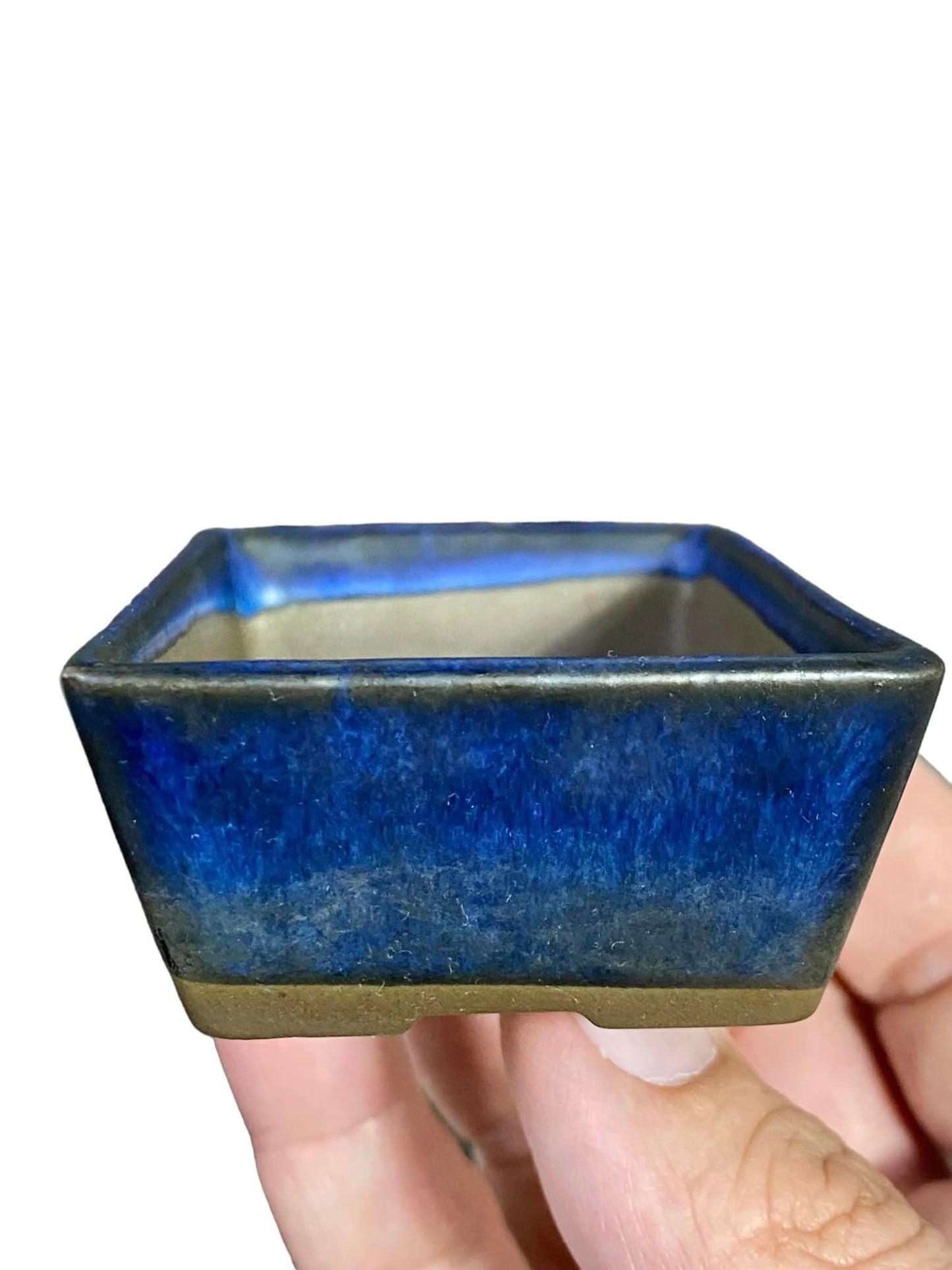 Japanese - Old Glazed Rectangle Production Pot (3-1/4" wide)