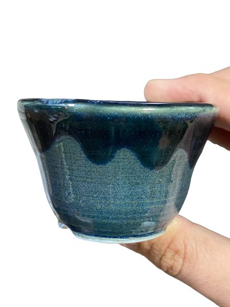 Shoseki - Layered Glaze Bowl Bonsai Pot (2-7/8" wide)