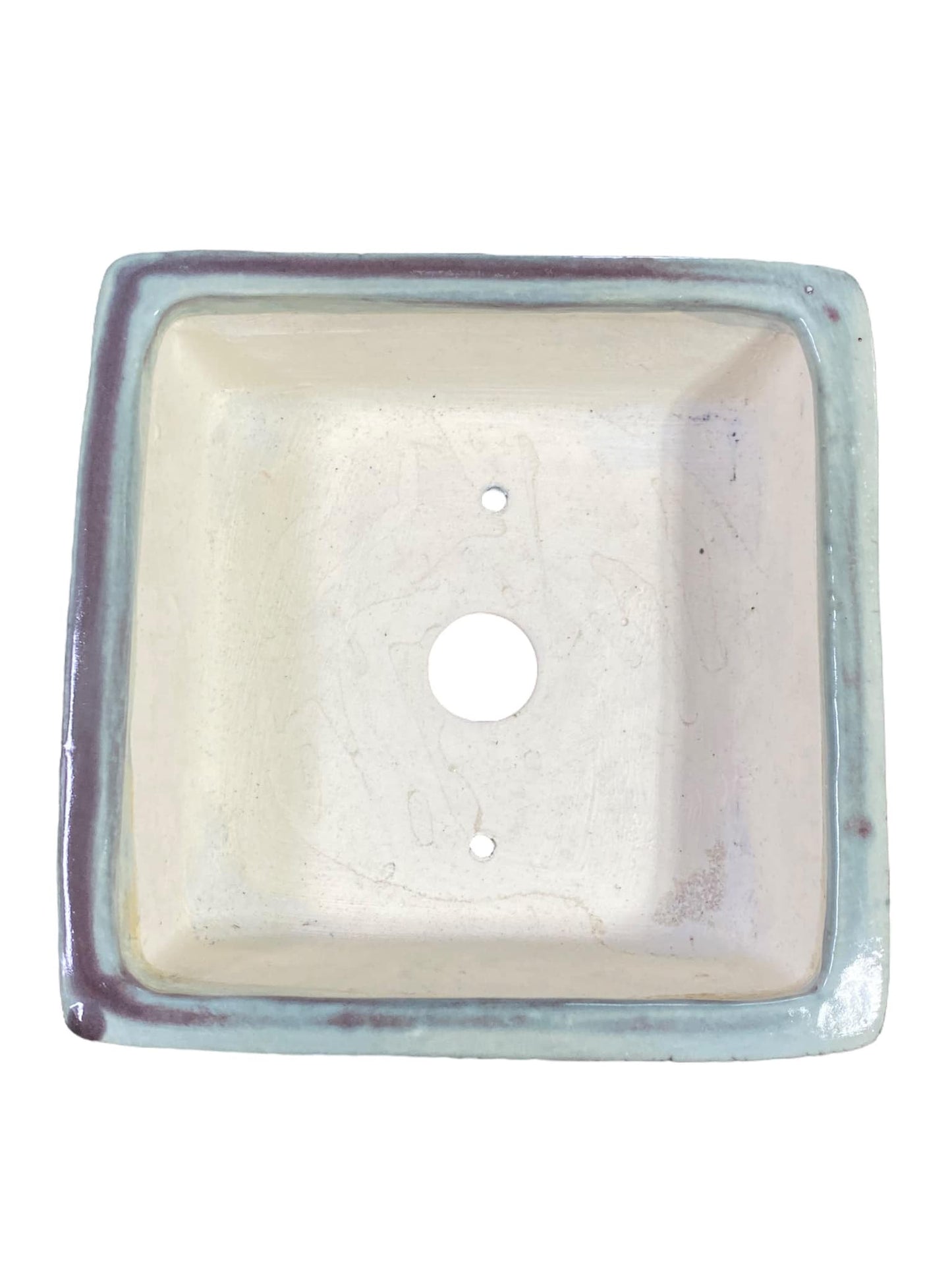 Shoseki - Stellar Speckle Glazed Square Bonsai Pot (4-5/8" wide)