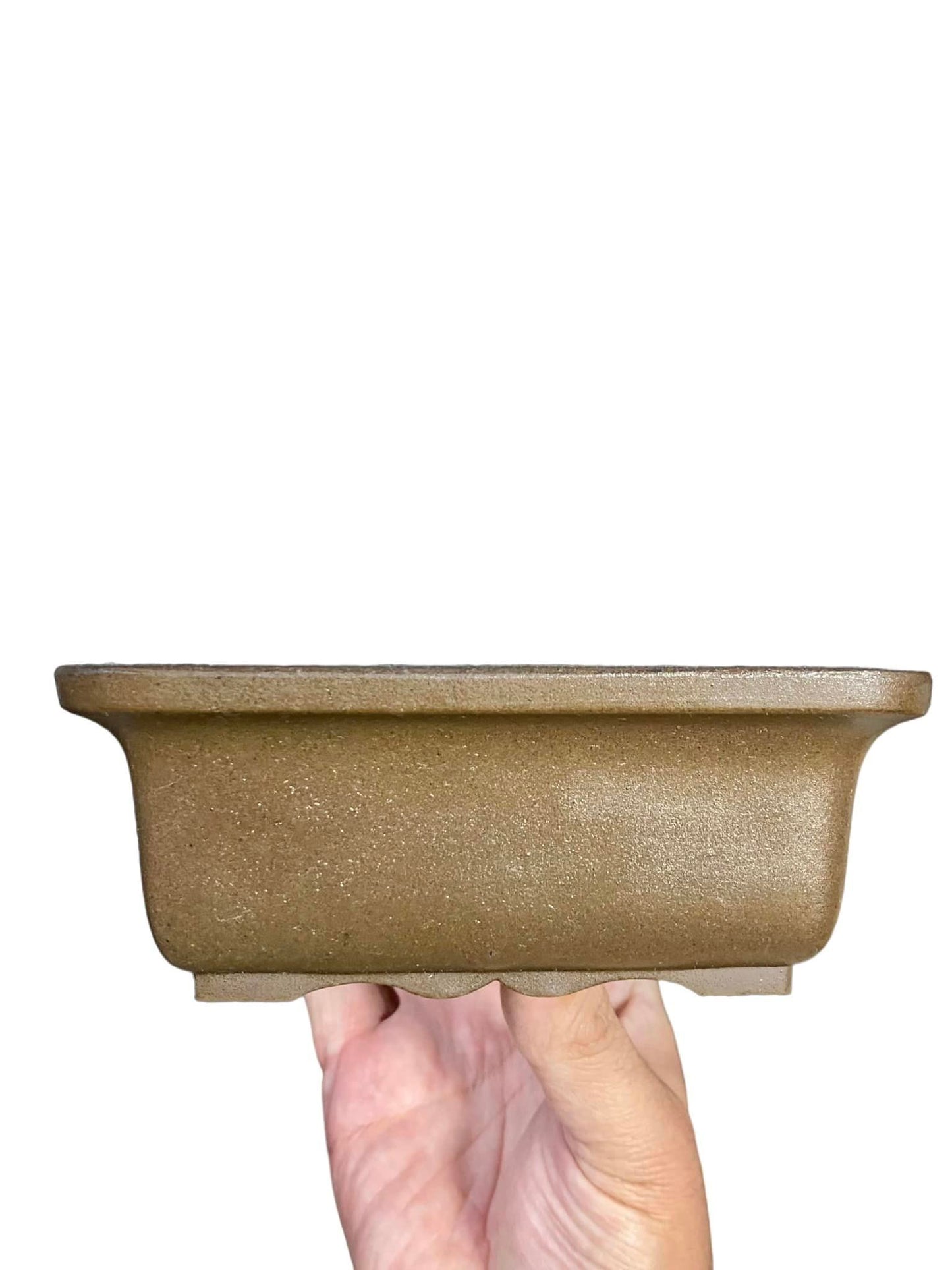 Japanese - Unglazed Rectangle Bonsai Training Pot (8-5/8" wide)