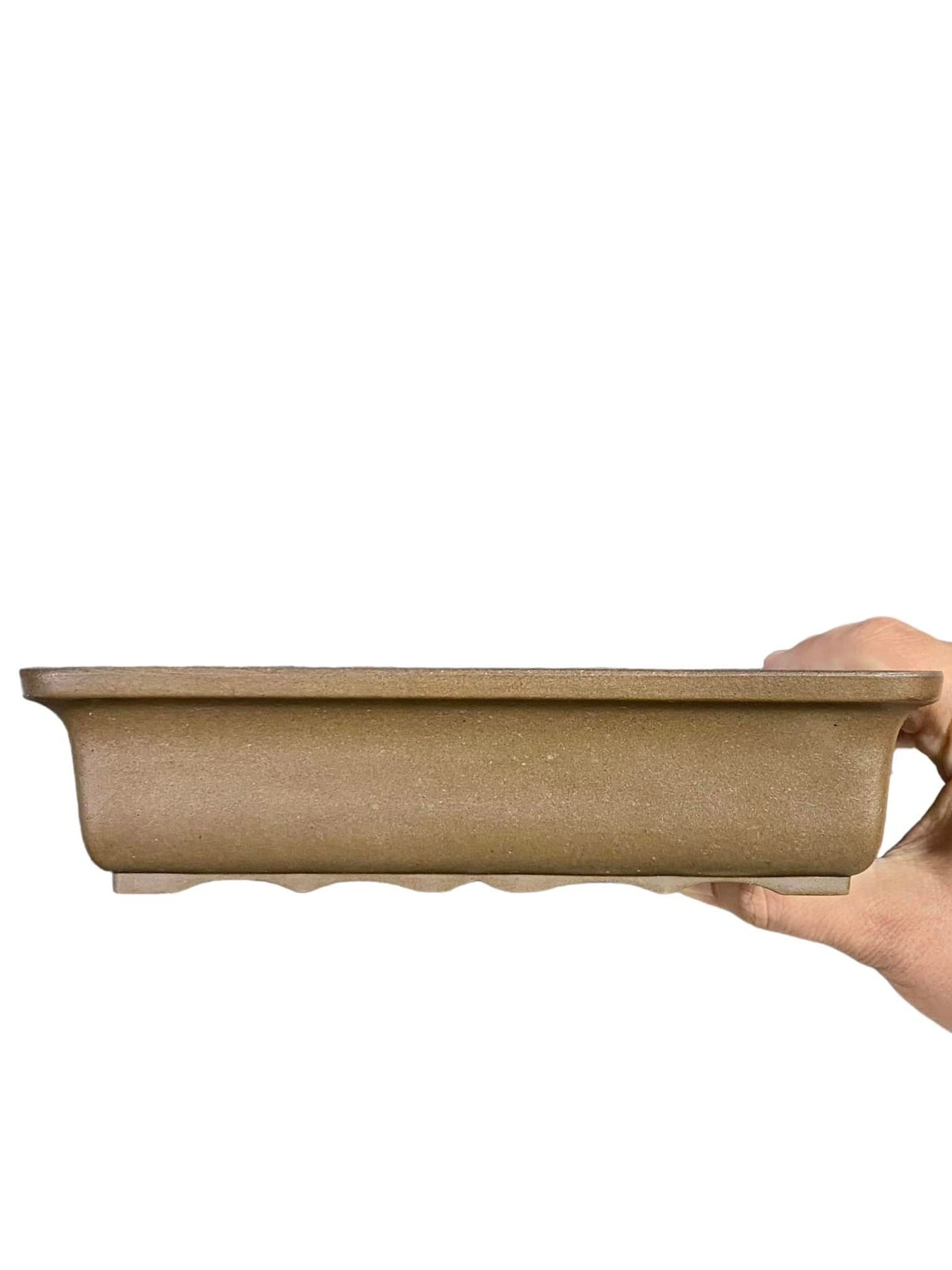 Japanese - Unglazed Rectangle Bonsai Training Pot (8-5/8" wide)