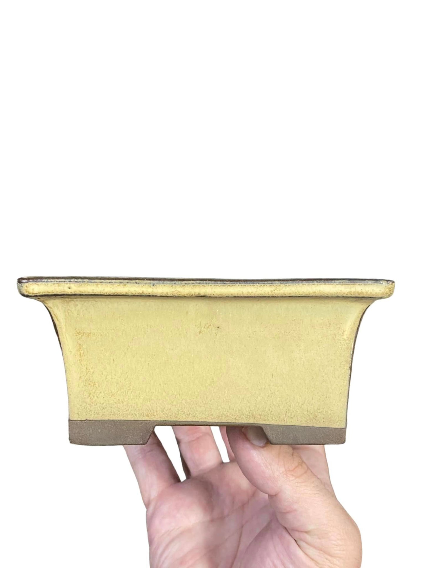 Japanese - Yellow Glazed Rectangle Production Pot (6-13/16" wide)