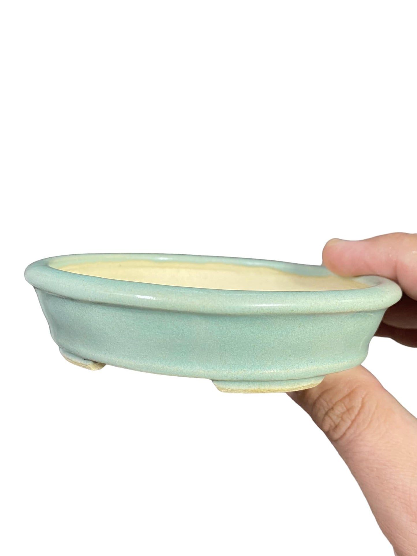 Dokou -  Wonderful Candy Cream Teal Glaze Pot (4-3/8" wide)