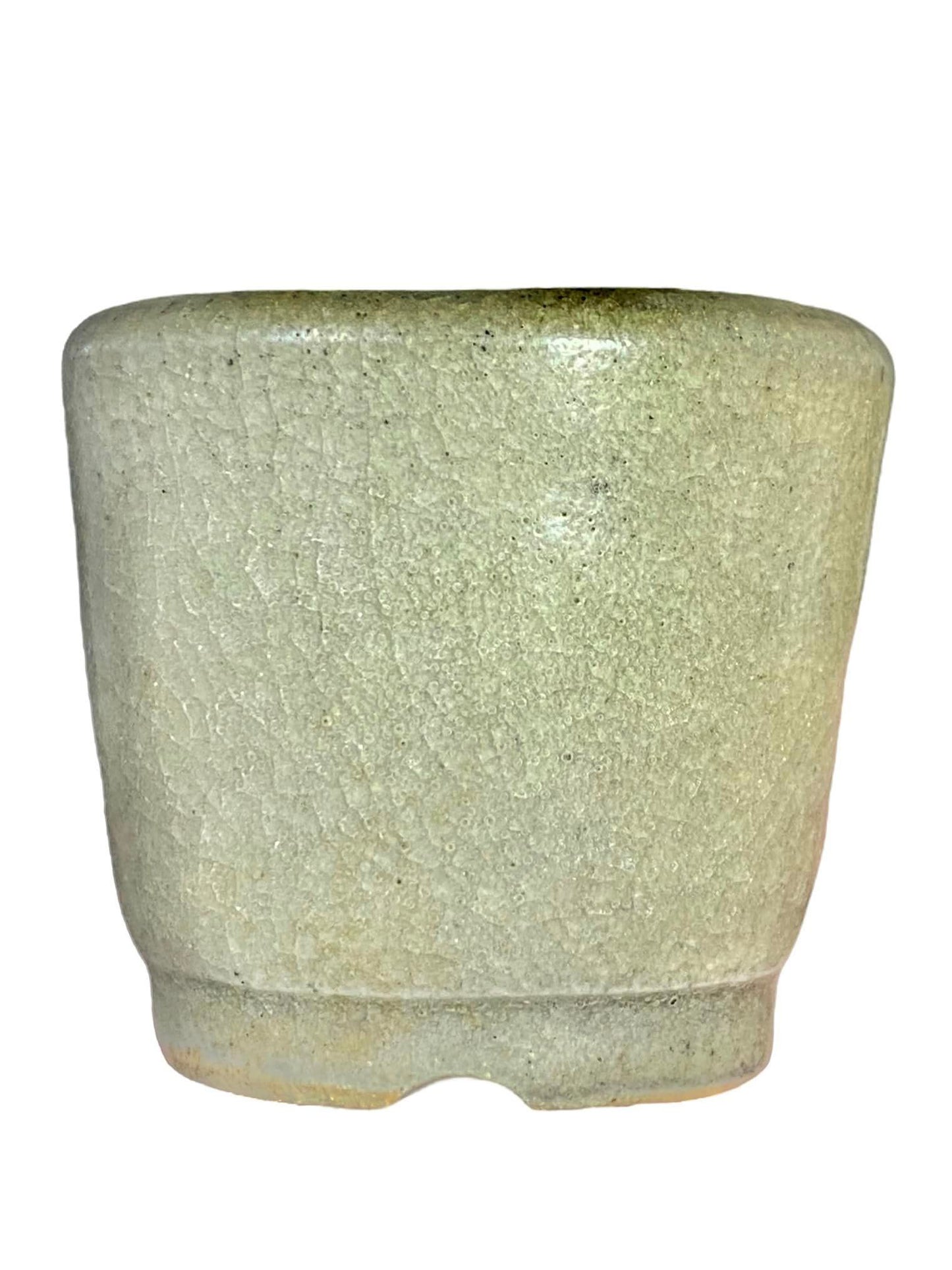 Sharaku -  Beautiful Crackle Glazed Mame Cascade Pot (1-15/16" wide)