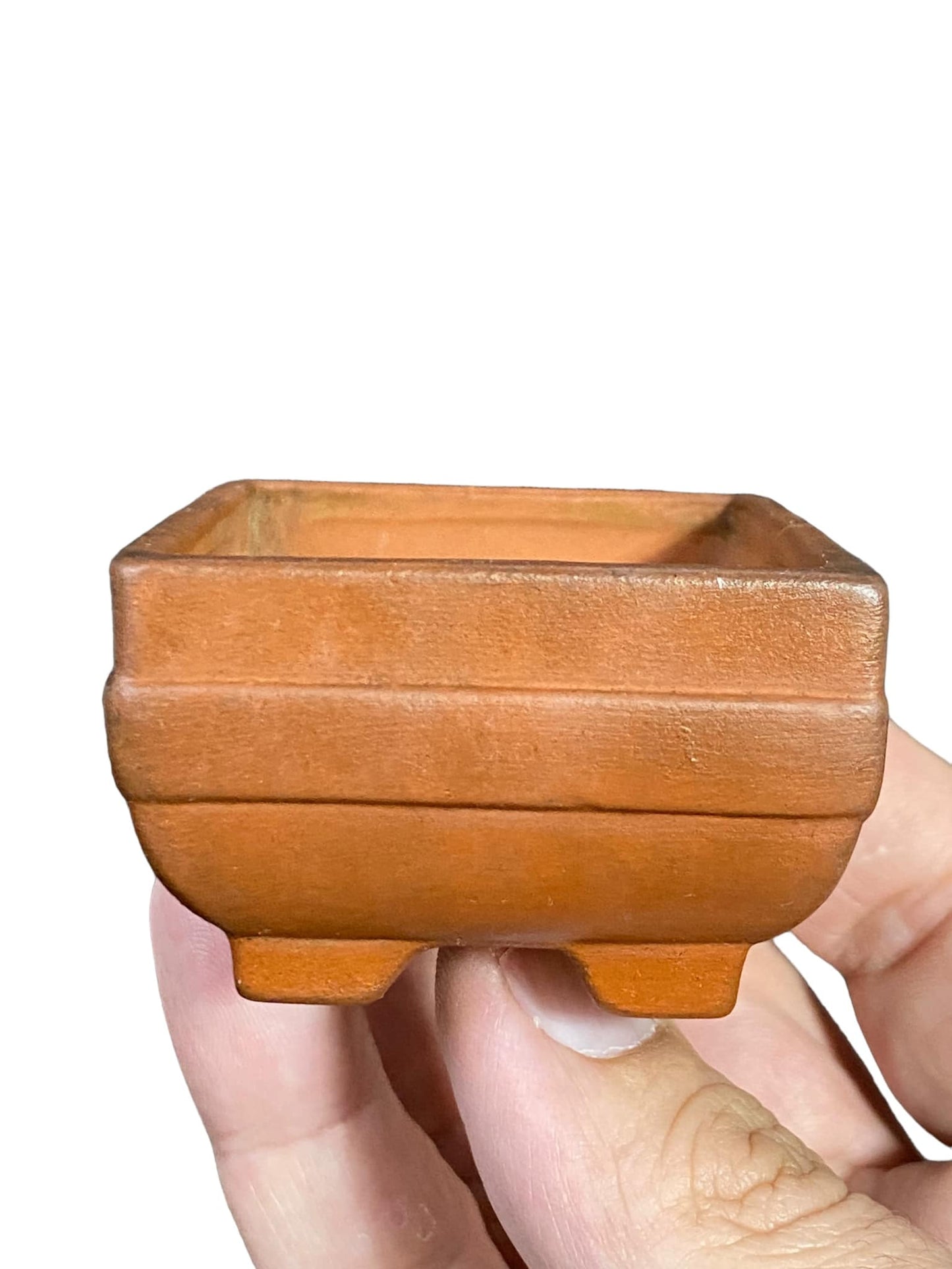 Japanese - Old Unglazed Rectangle Production Pot (2-7/8" wide)