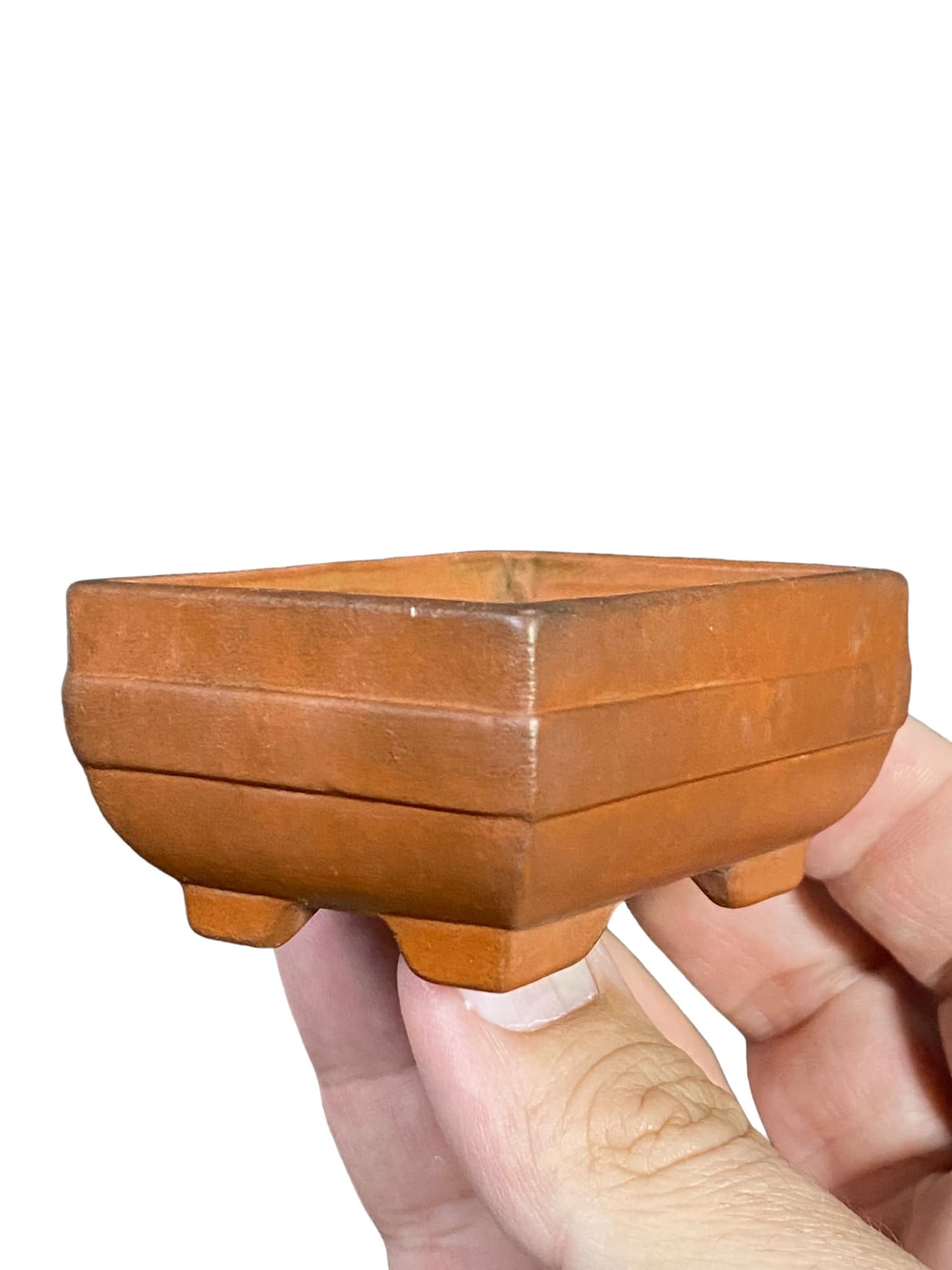 Japanese - Old Unglazed Rectangle Production Pot (2-7/8" wide)